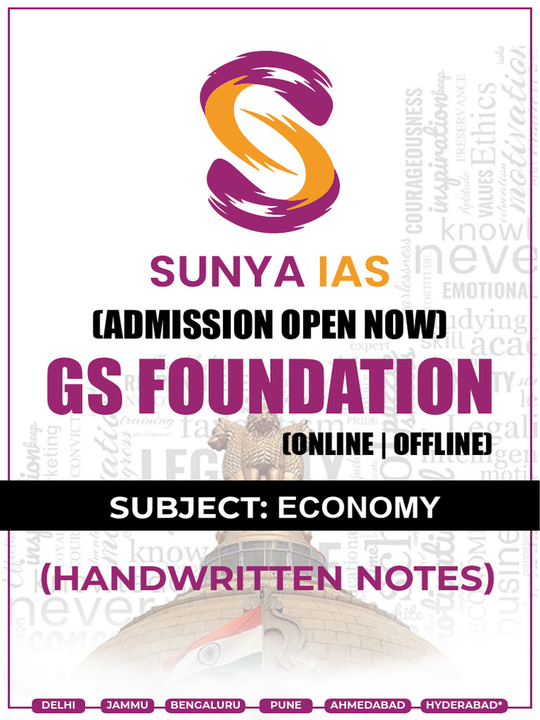Sunya IAS Economy Notes 2024 | PDF