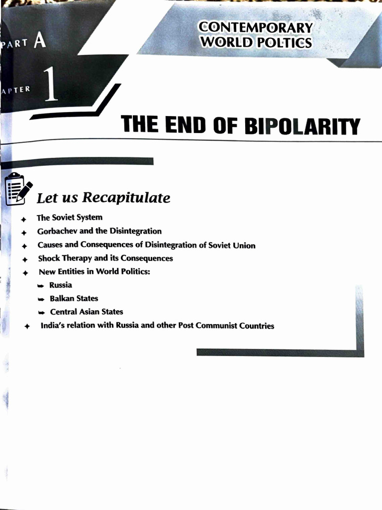 The End of Bipolarity | PDF | Soviet Union | World Politics