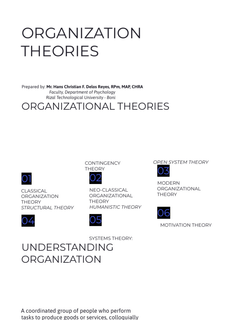 A of Outcome A - Organization Theory - I - O Class | PDF | Motivation ...