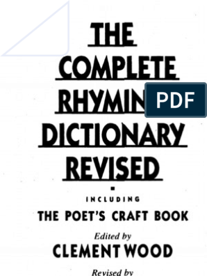 The Complete Rhyming Dictionary | Metre (Poetry) | Poetry