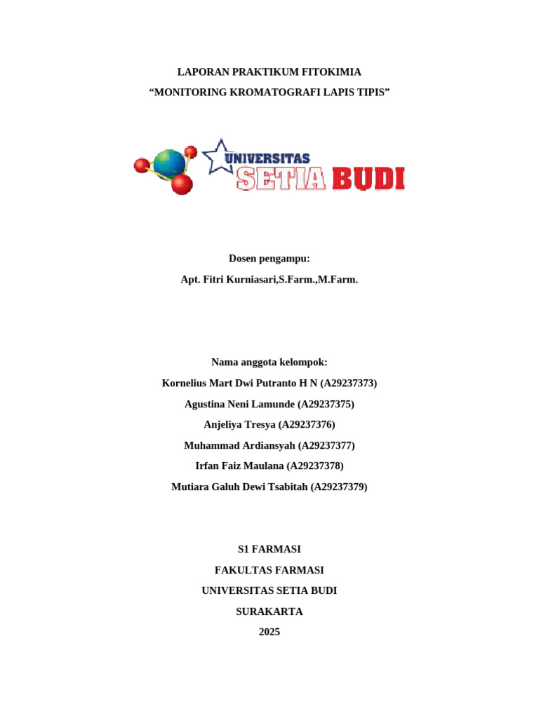Monitoring Kromatografi Lapis Tipis | PDF