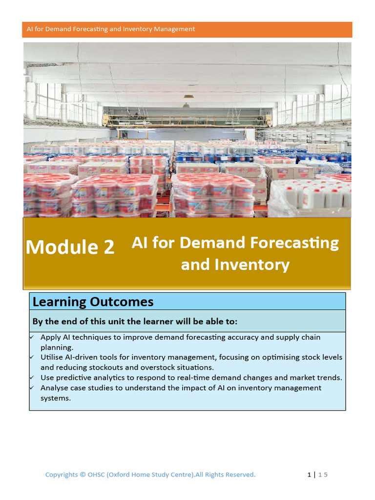 AI in Demand Forecasting Techniques | PDF | Forecasting | Artificial ...