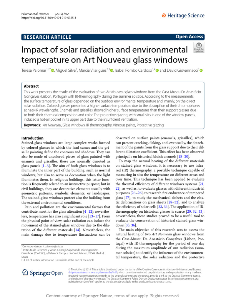 Impact of Solar Radiation and Environmental Temper | PDF | Glasses ...