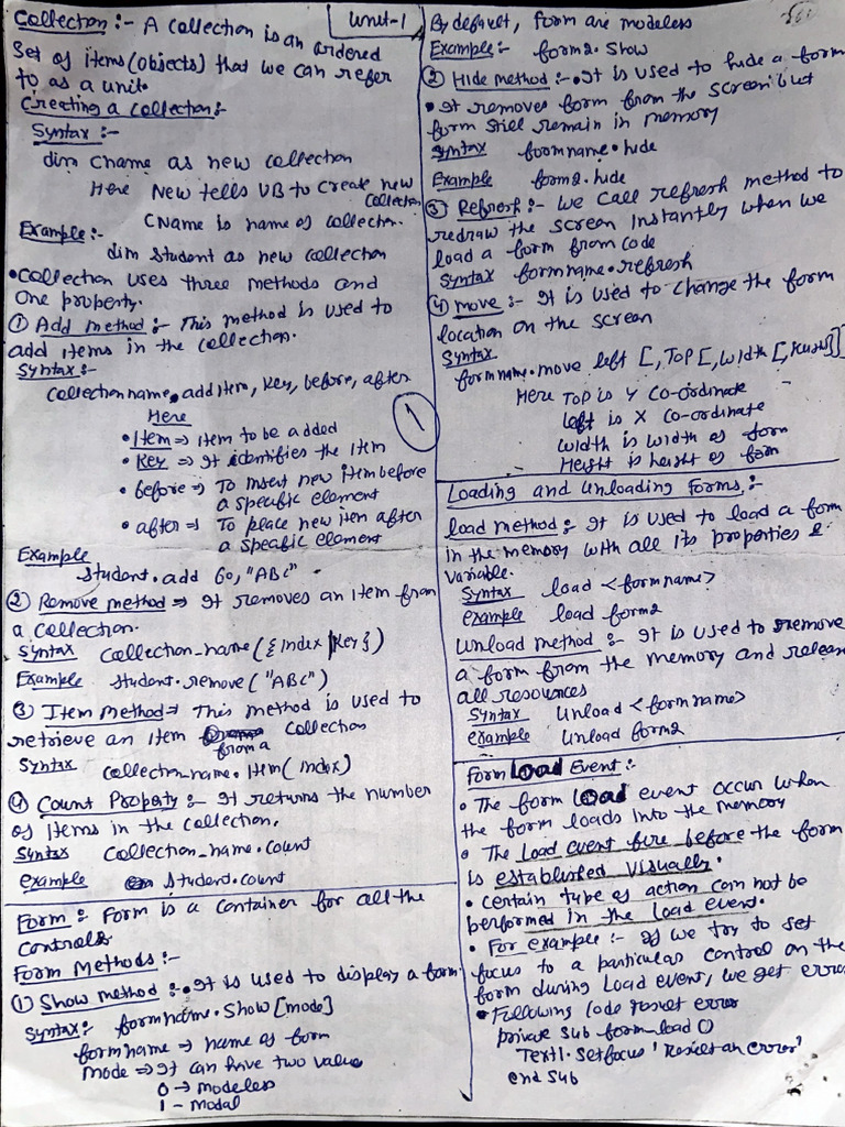 VB Notes | PDF