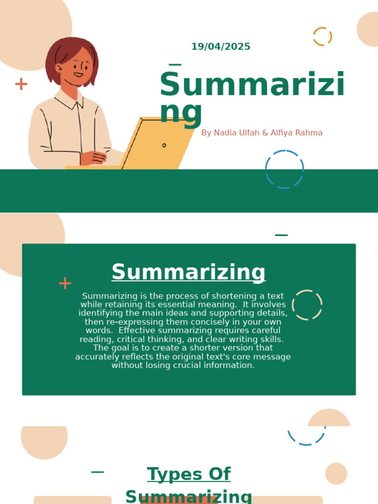 Effective Summarizing Techniques Guide | PDF