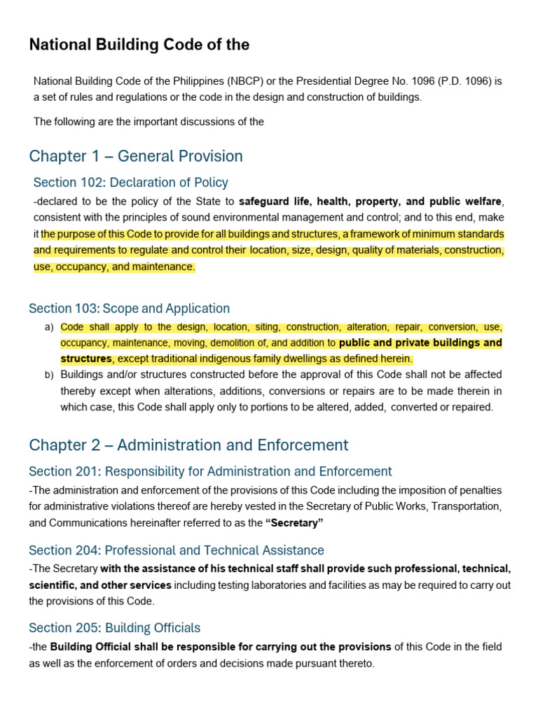 LATEST NATIONAL BUILDING CODE OF THE PHILIPPINES PDF visual data 5