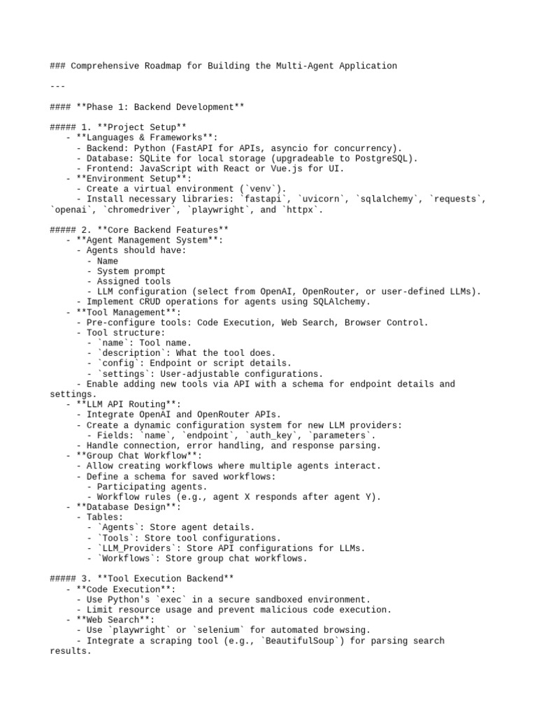 Multi-Agent Application Development Guide | PDF | Databases | Python ...