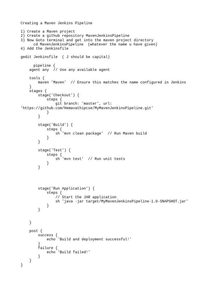 Maven Jenkins Pipeline | PDF | Version Control | Software Development
