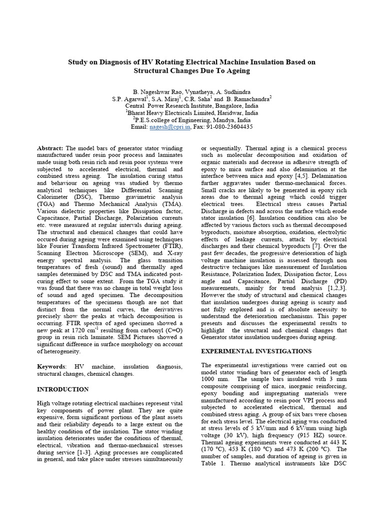 PID910880 - Study On Diagnosis of HV Rotating Electrical Machine ...
