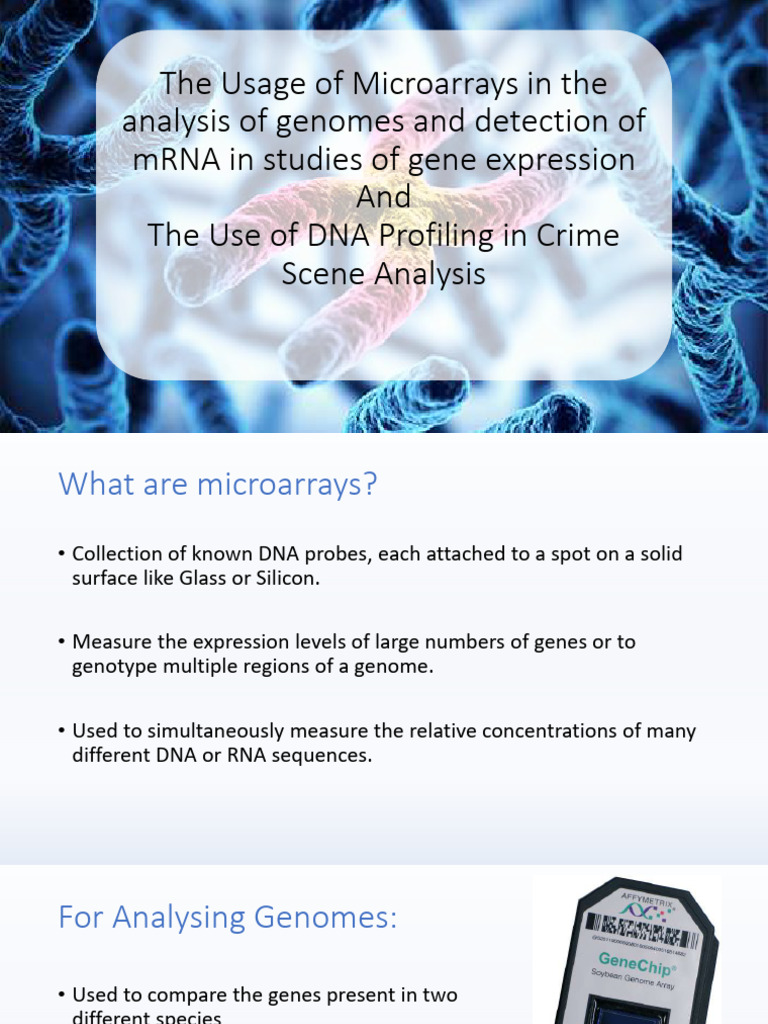 Genetic Finger Printing and Micoarray D | PDF | Dna Microarray | Genome