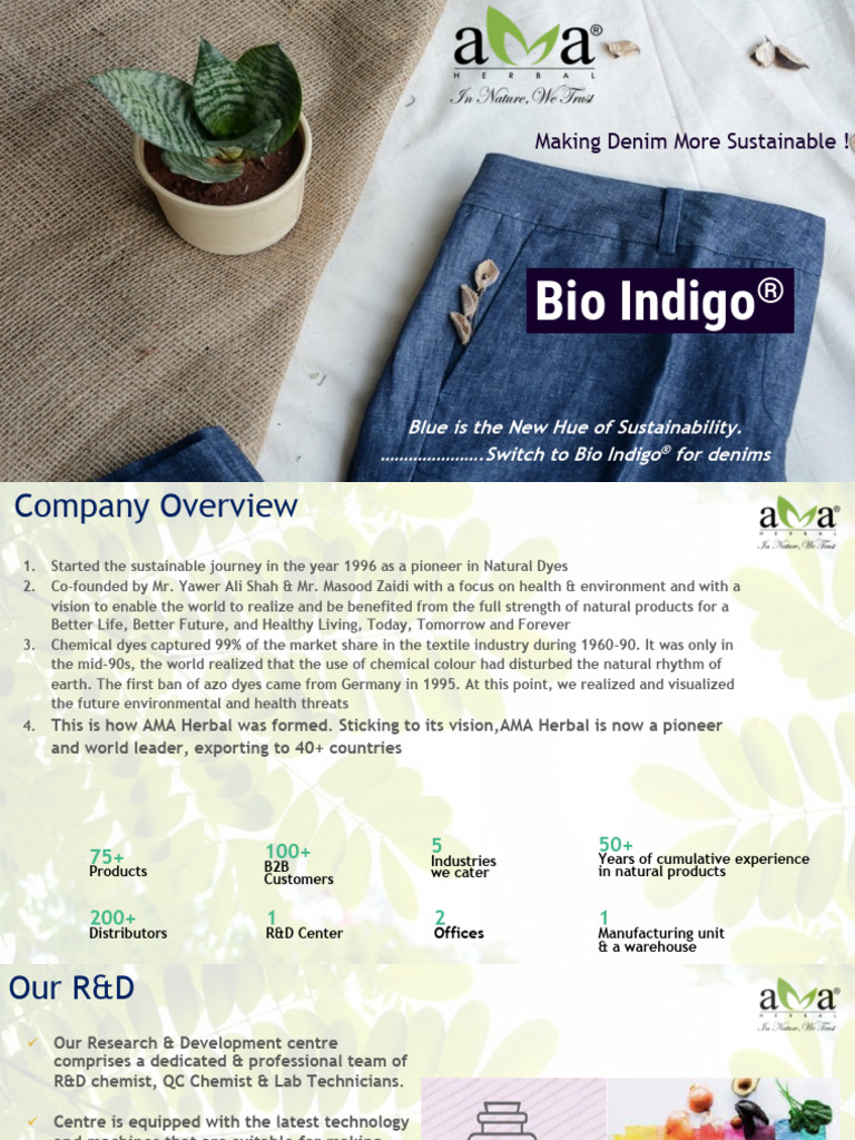 BIO INDIGO - New Hue of Sustainability | PDF | Dyeing