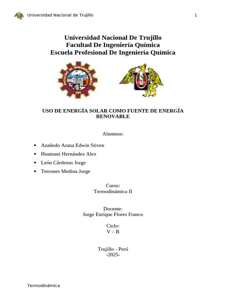 Tif Grupo 5 | PDF | Energía solar | Fotovoltaica