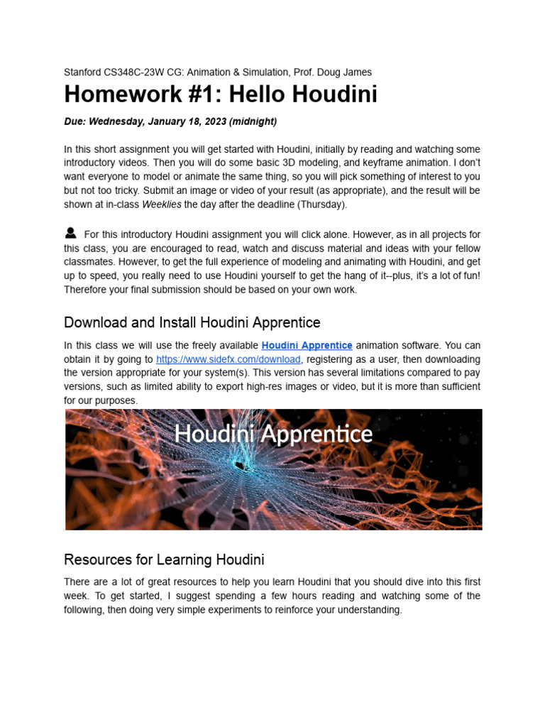 HW1 - HelloHoudini | PDF | Shape | Rendering (Computer Graphics)