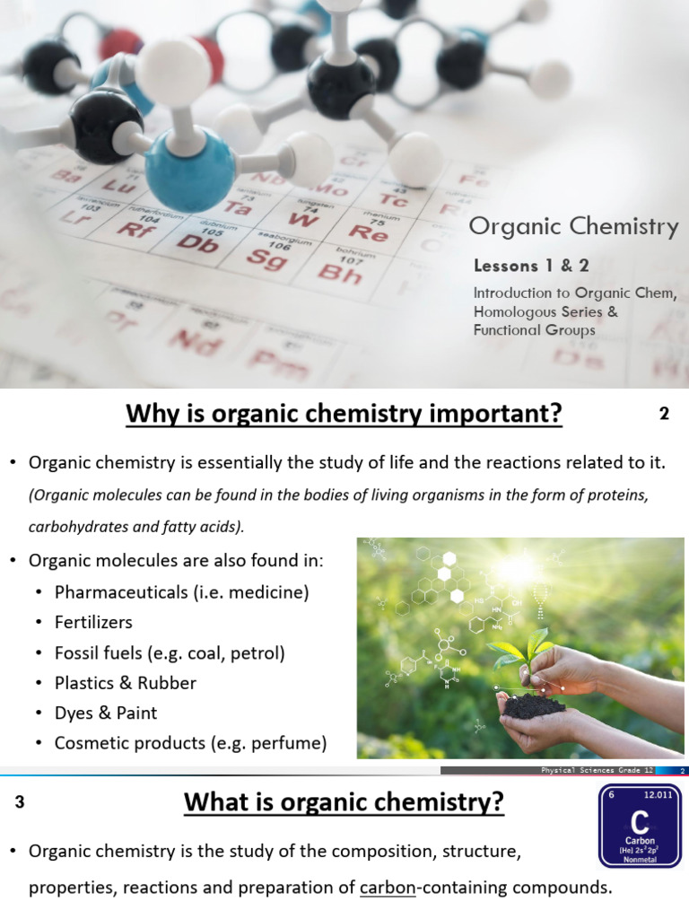 Grade 12 Organic Chemistry Overview | PDF | Functional Group | Organic ...