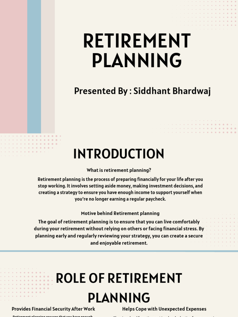 Essential Retirement Planning Guide | PDF | Retirement | Pension