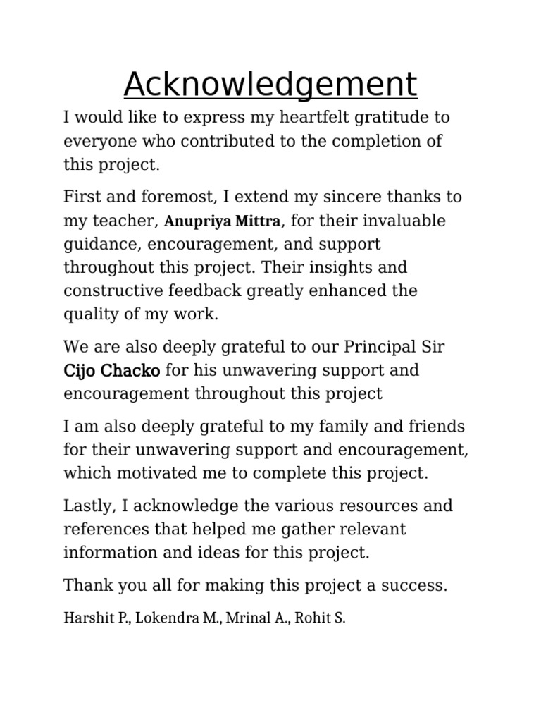 Acknowledgement New | PDF
