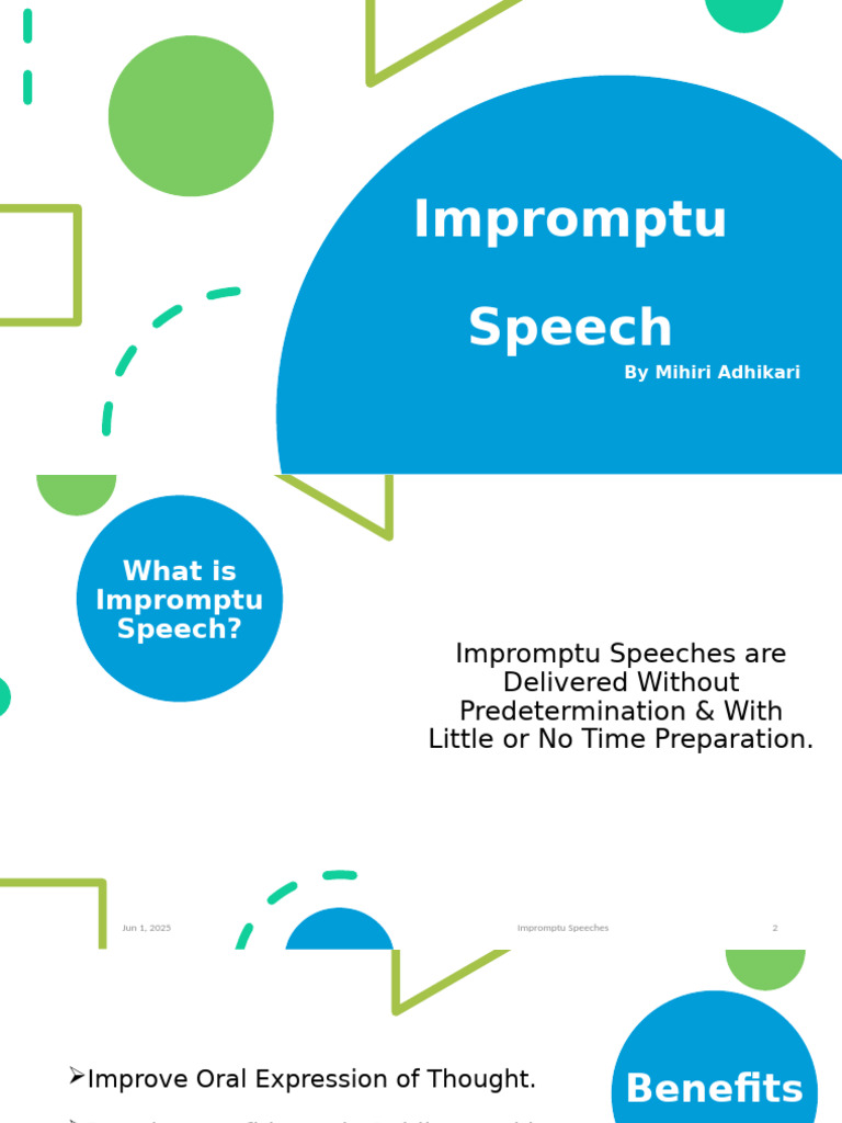 Mastering Impromptu Speech Skills | PDF | Human Communication ...