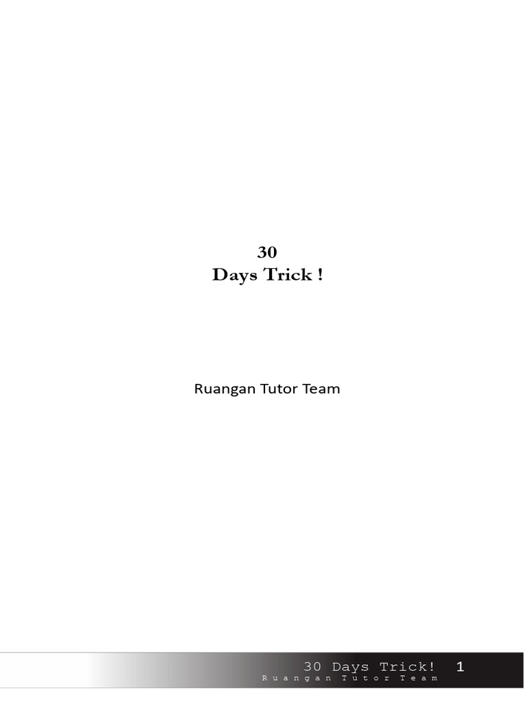 30 Day Tricks! | PDF