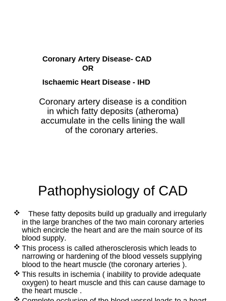Coronary Artery Disease | PDF | Coronary Artery Disease | Myocardial ...