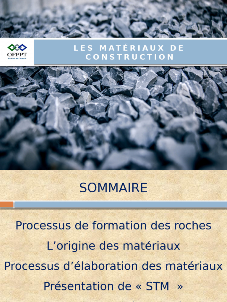 Processus de formation des roches | PDF | Béton | Matériaux de construction