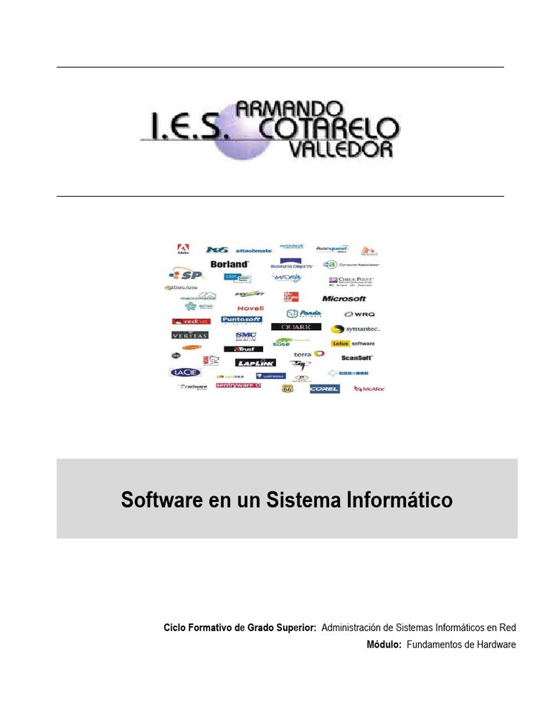 T05 01 Software en Sistemas Informaticos | PDF | Sistema operativo ...