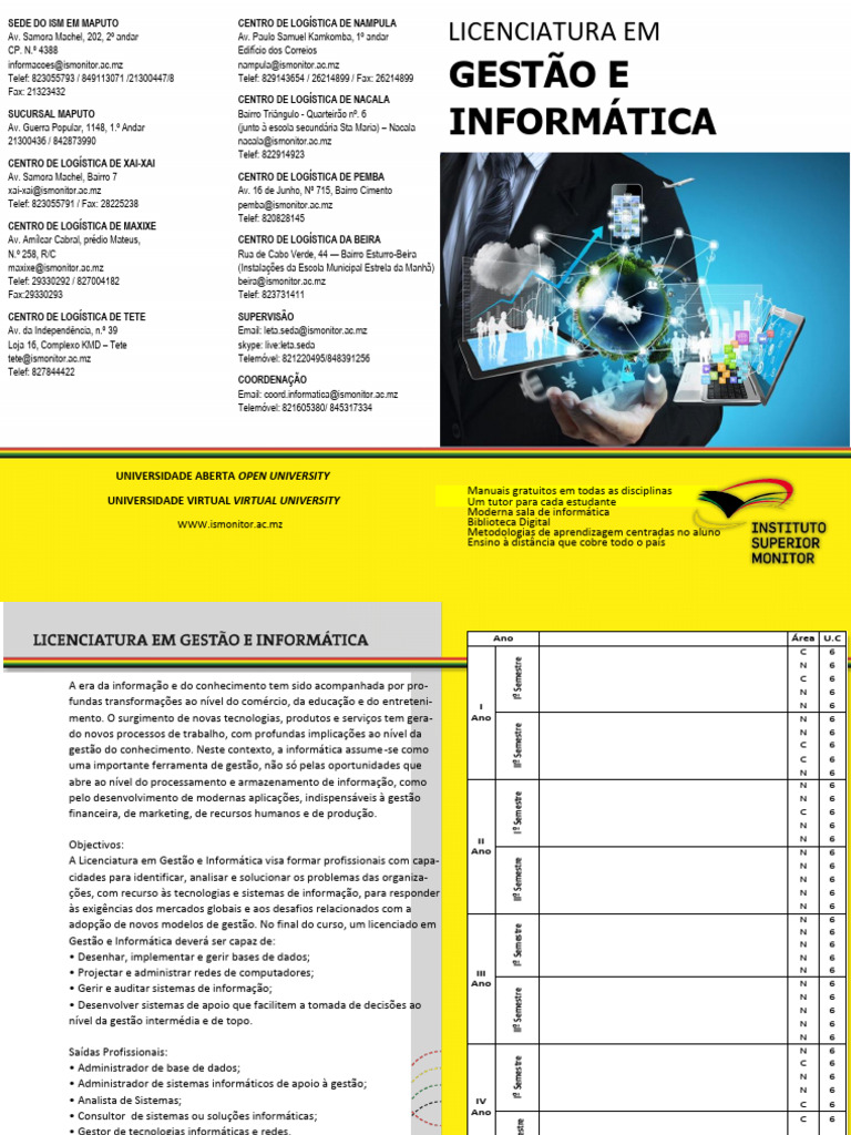 Licenciatura em Gestão e Informática | PDF | Sistema de informação ...
