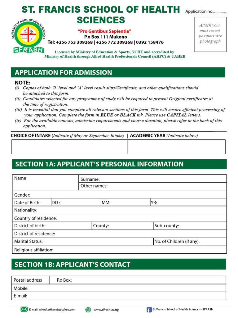 Application Forms A4 | PDF | Medicine | Health Care