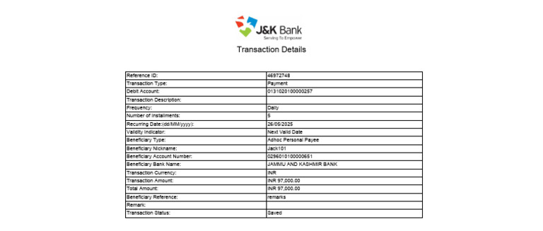 Transaction Details | PDF