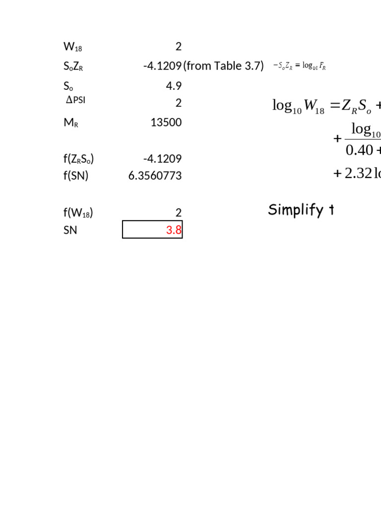 SN Calculations in Excel Example 3.4 Part 2 | PDF