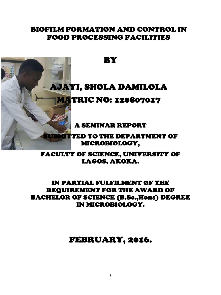 Biofilm Formation and Control in Food PR | PDF | Biofilm | Bacteria