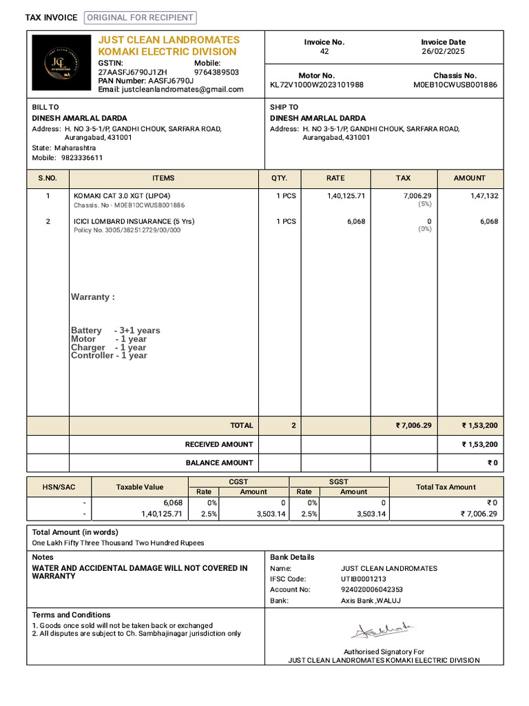 ICICI Lombard Insurance Invoice Details | PDF | Economy Of India | Payments