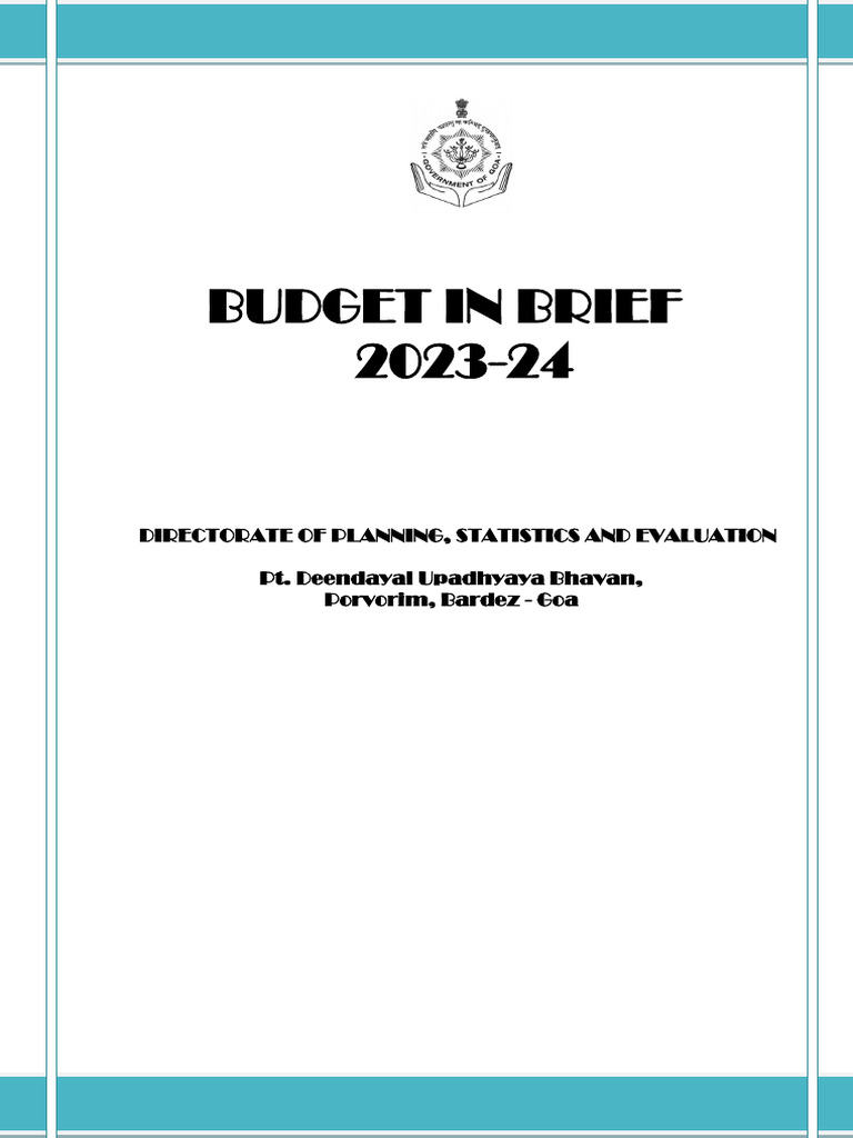 Goa Budget Overview 2023-24 | PDF | Taxes | Government Budget Balance