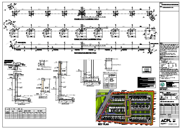 Sco-114 Boundary Wall Type - A Plan Section & Details GFC | PDF