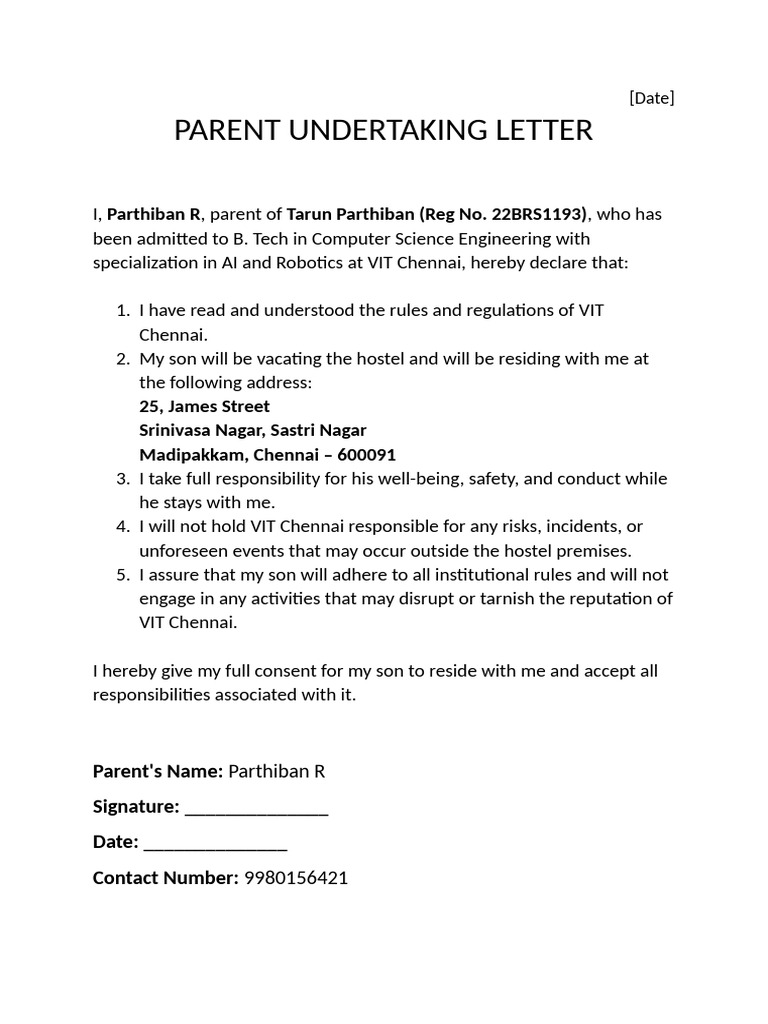 Undertaking | PDF