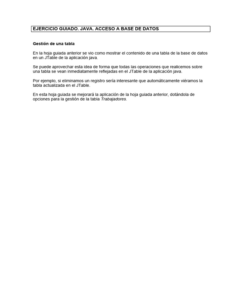 54 Java Acceso BD Jtable | PDF | SQL | Programa de computadora
