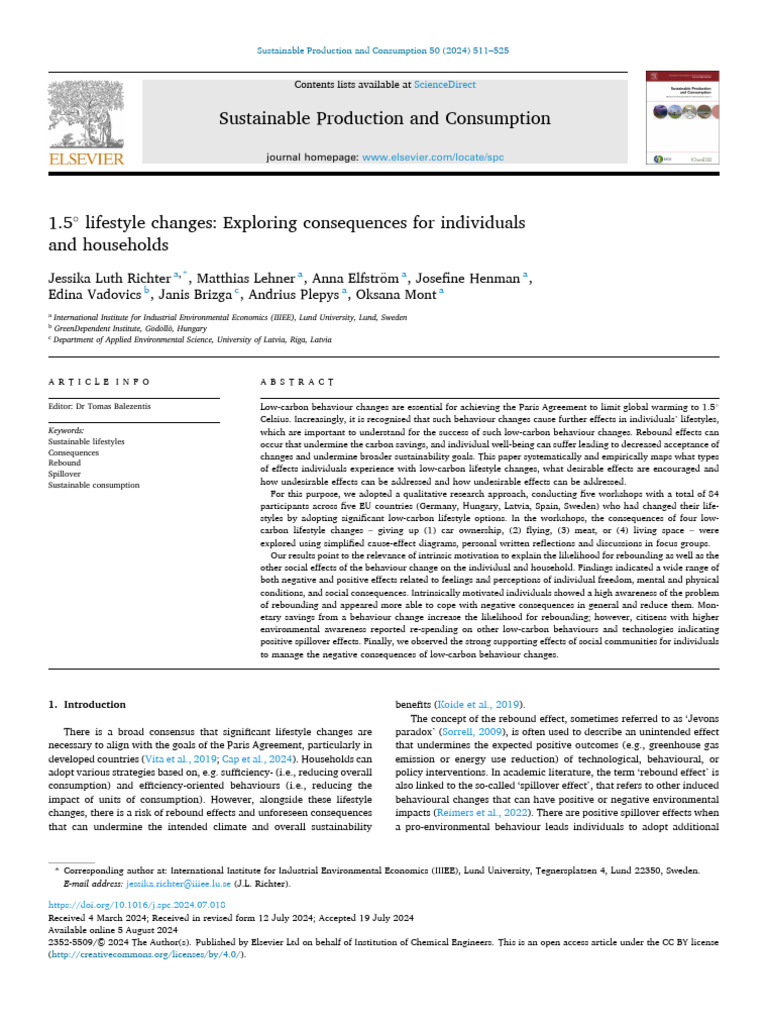 Sustainable Production and Consumption | PDF | Economies