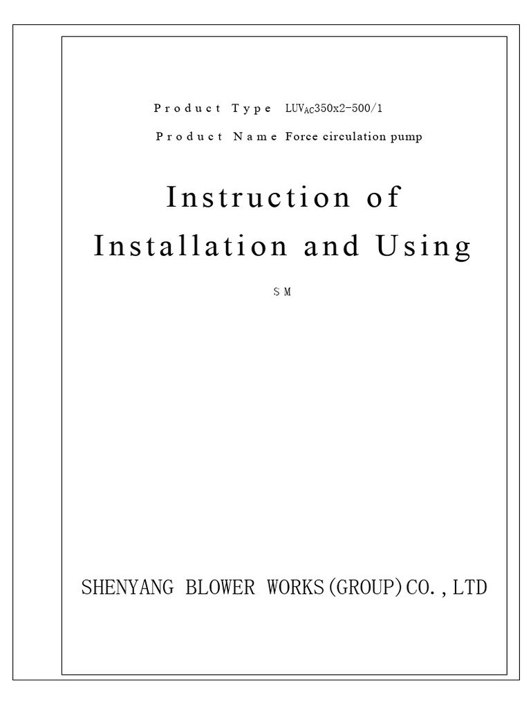 LUVAC350x2-500/1 Pump Installation Guide | PDF | Pump | Pipe (Fluid ...