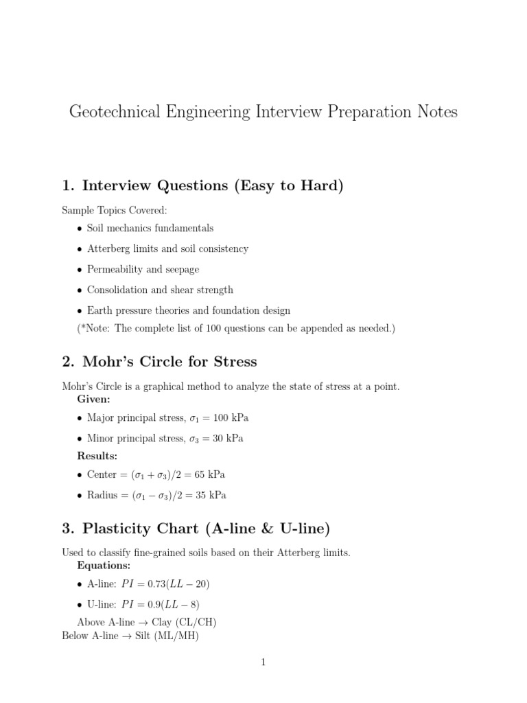 Geotechnical Engineering Interview Guide | PDF