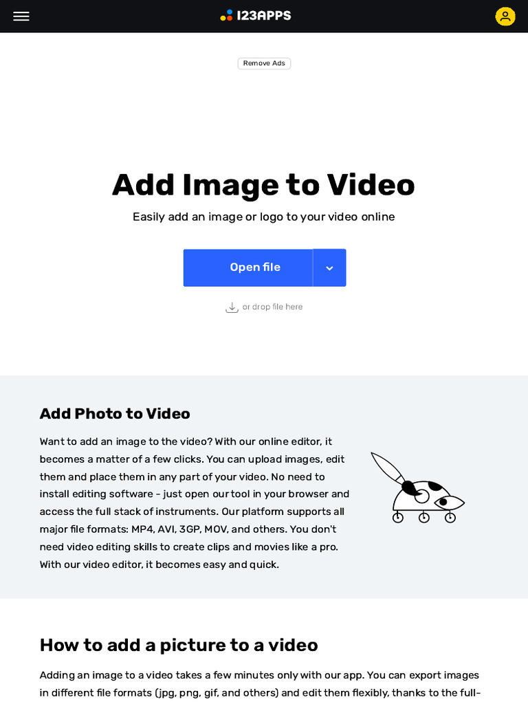 Add Images to Videos Online Easily | PDF | Video | File Format
