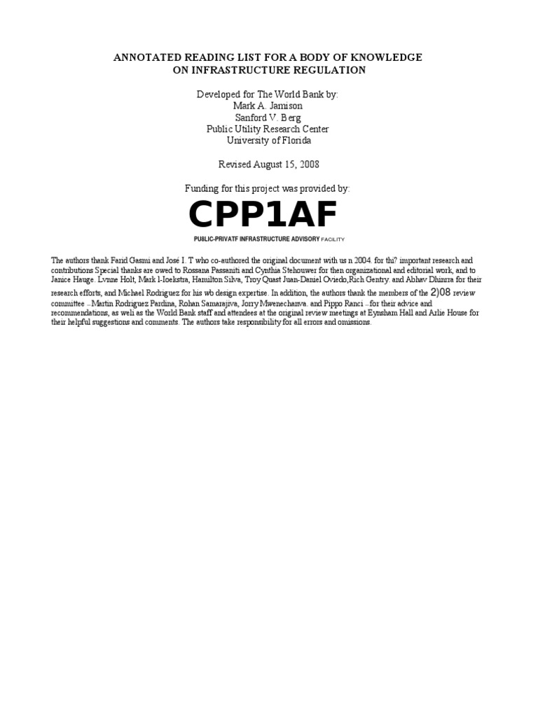 Cpp1Af: Annotated Reading List For A Body of Knowledge On ...
