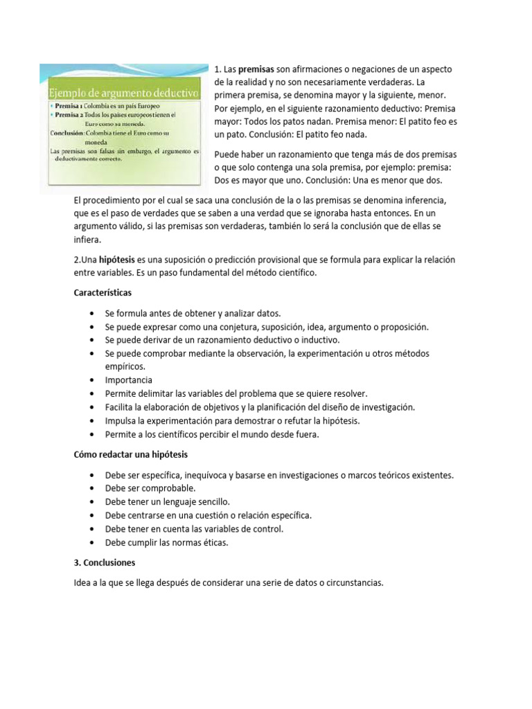 Premisas Texto Argumento | PDF
