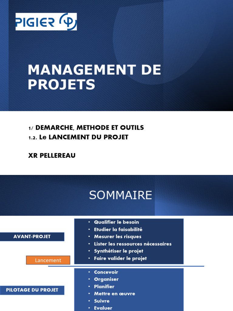 Lancement et Pilotage de Projet Efficace | PDF | Gestion de projet ...