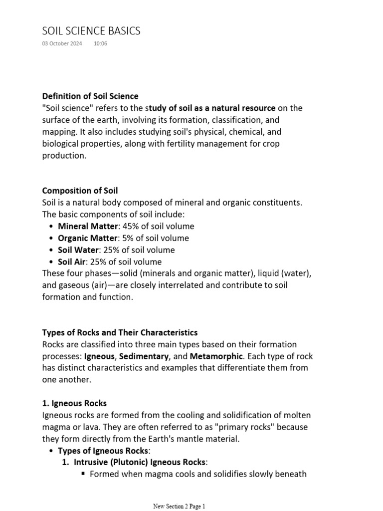 Understanding Soil Science Basics | PDF | Soil | Rock (Geology)