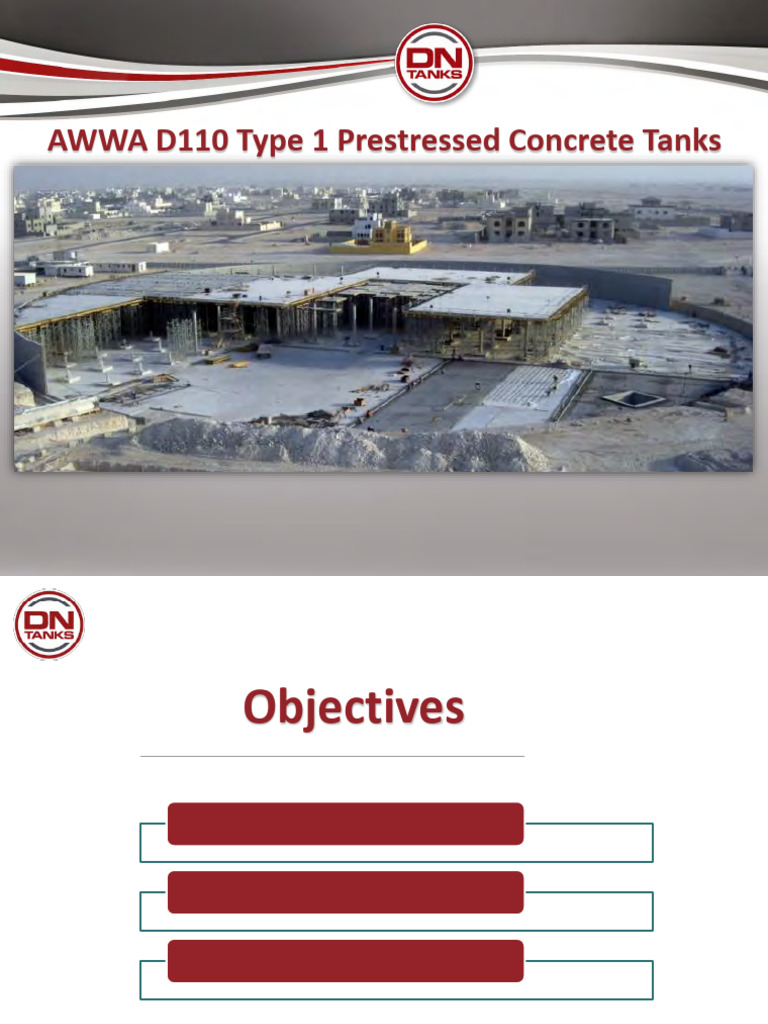 AWWA D110 Type 1 Prestressed Tanks Guide | PDF | Prestressed Concrete ...