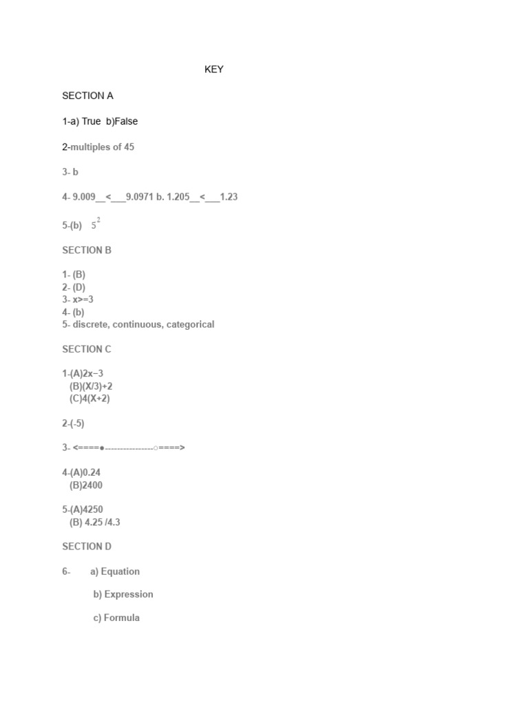 Y7 Mathematics Assessment First Term-2 | PDF