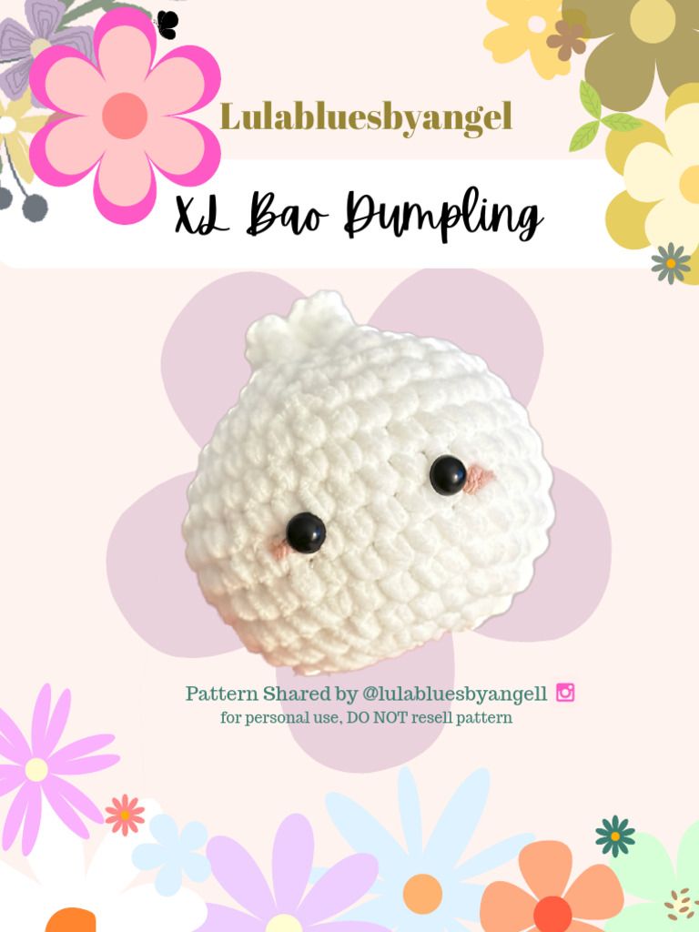 XL Bao Dumpling Crochet Pattern | PDF | Crochet | Stuffed Toys
