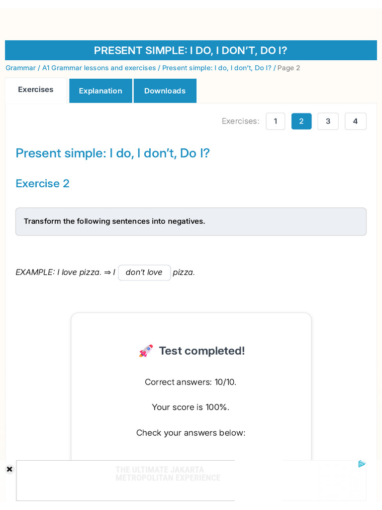 Present Simple - I Do, I Don't, Do I - Page 2 of 4 - Test-English | PDF ...