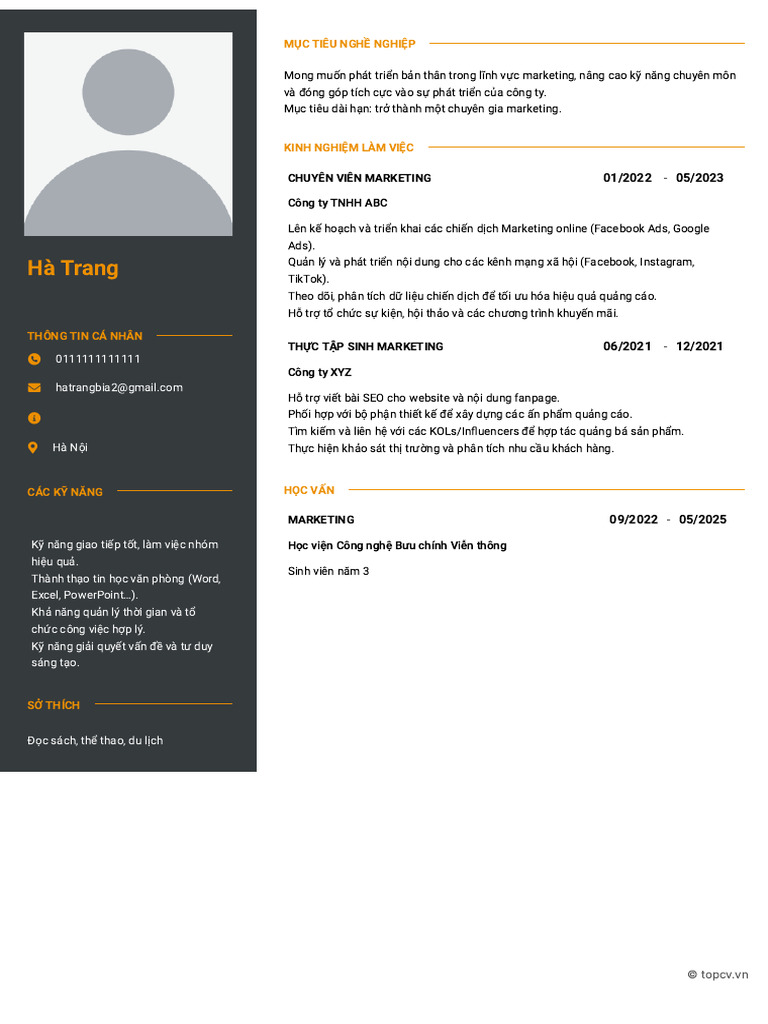 Ha Trang TopCV - VN 250525.113610 | PDF