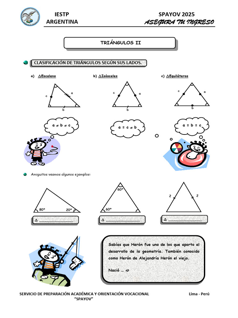 Clasificación y Propiedades de Triángulos | PDF | Triángulo | Objetos ...