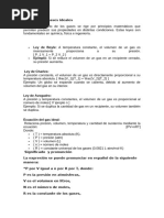 Fórmulas de Gases Ideales y Aplicaciones | PDF | Gases | Mole (Unidad)